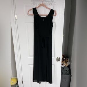 black long see-through dress